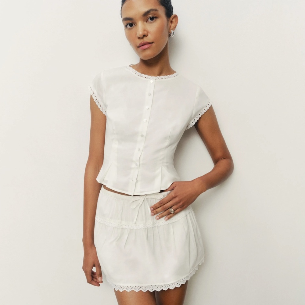 Reformation Valetta Two Piece White